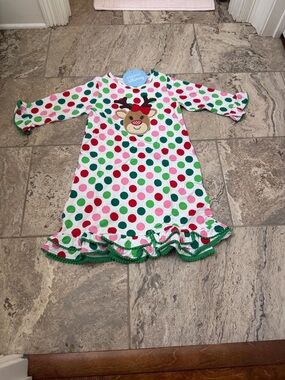 NWT Size 7 Classic Whimsy Polka Dot Reindeer Milly Dress